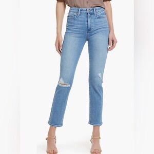Paige Cindy straight leg jeans, cropped length, size 29